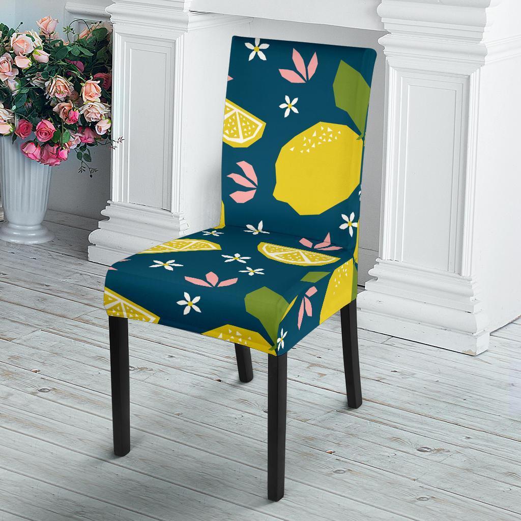 Pattern Print Lemon Chair Cover-grizzshop