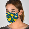 Pattern Print Lemon Face Mask-grizzshop