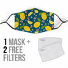 Pattern Print Lemon Face Mask-grizzshop