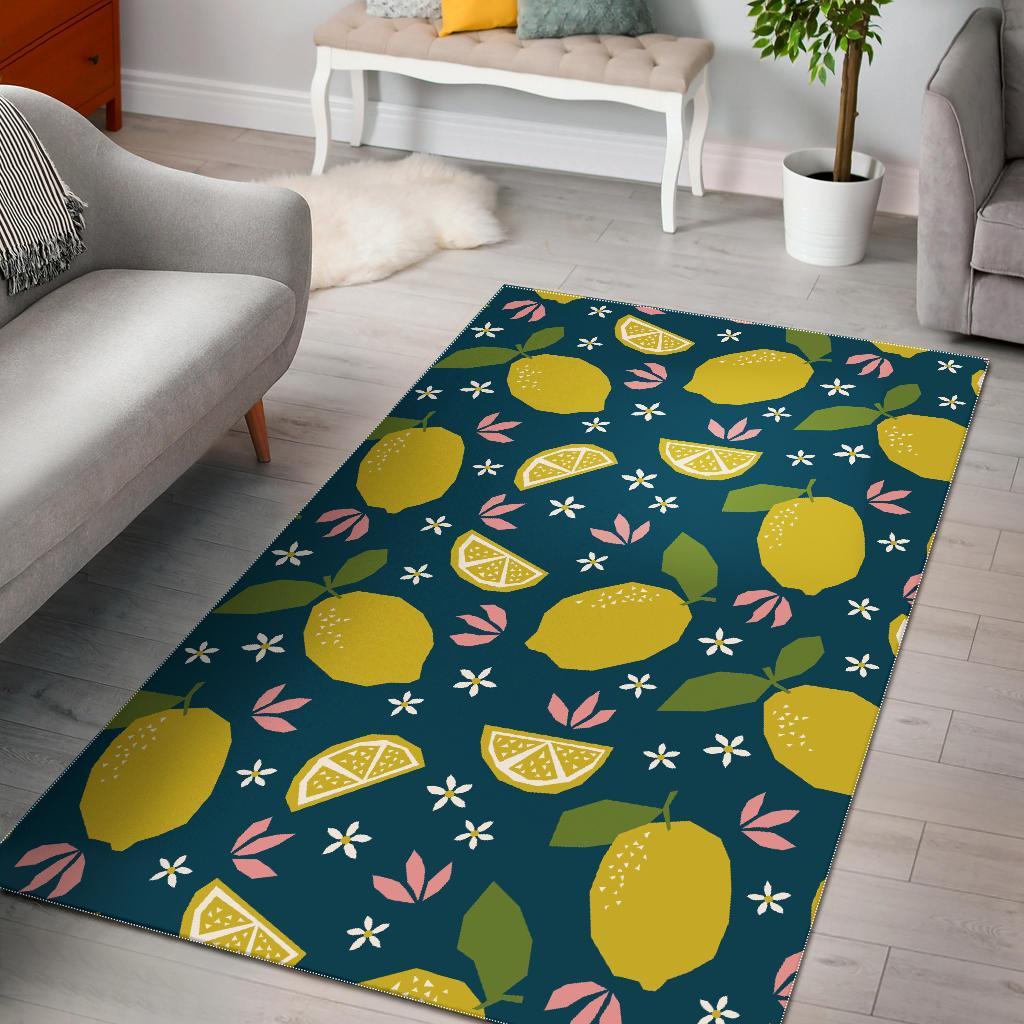 Pattern Print Lemon Floor Mat-grizzshop