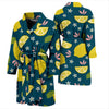 Pattern Print Lemon Men Long Robe-grizzshop