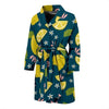 Pattern Print Lemon Men Long Robe-grizzshop