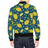 Pattern Print Lemon Men's Bomber Jacket-grizzshop