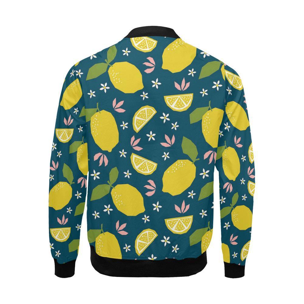 Pattern Print Lemon Men's Bomber Jacket-grizzshop