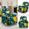 Pattern Print Lemon Recliner Cover-grizzshop