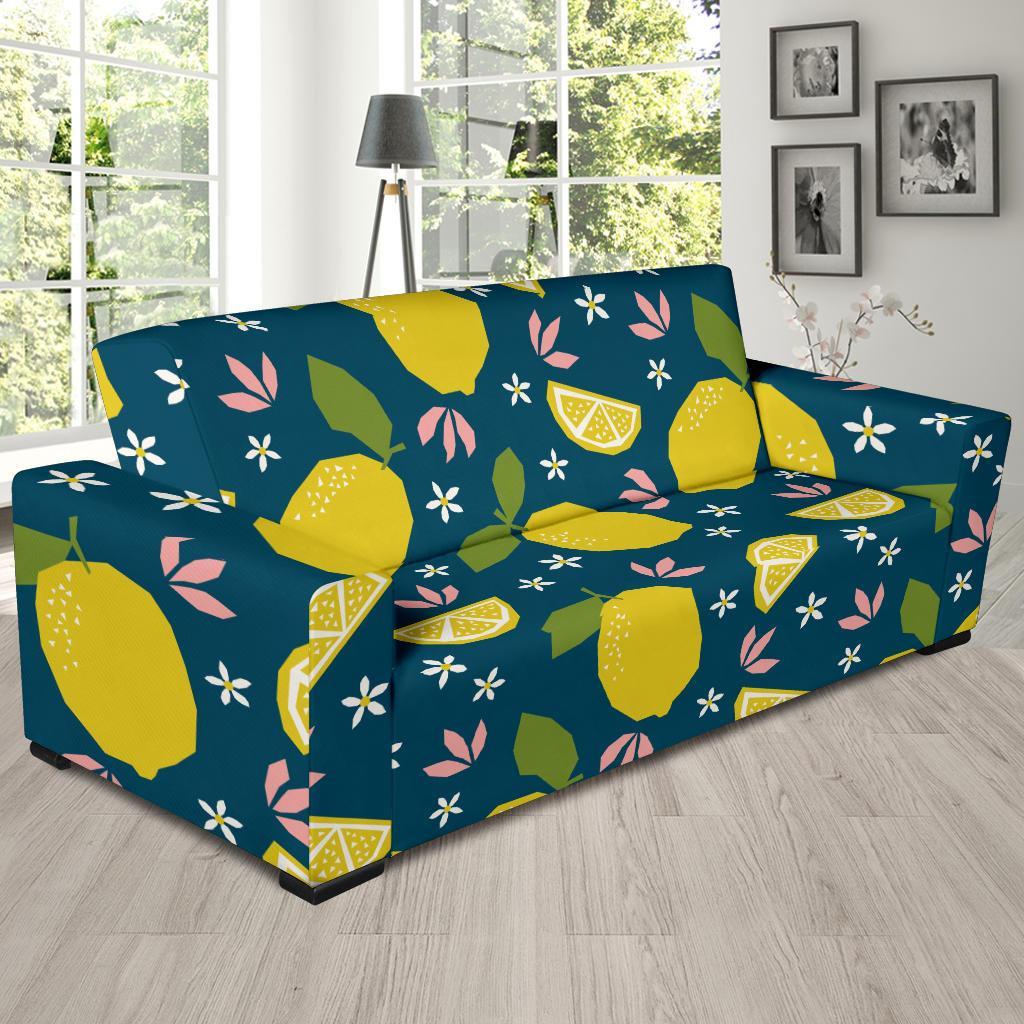 Pattern Print Lemon Sofa Covers-grizzshop