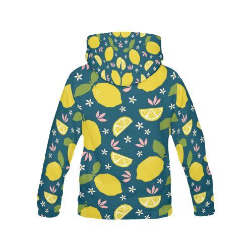 Pattern Print Lemon Women Pullover Hoodie-grizzshop