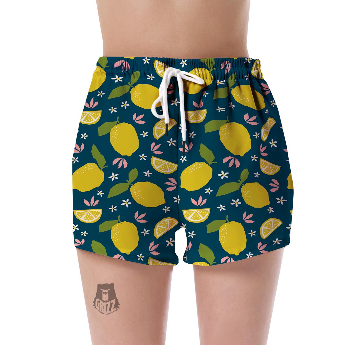 Pattern Print Lemon Women's Shorts-grizzshop