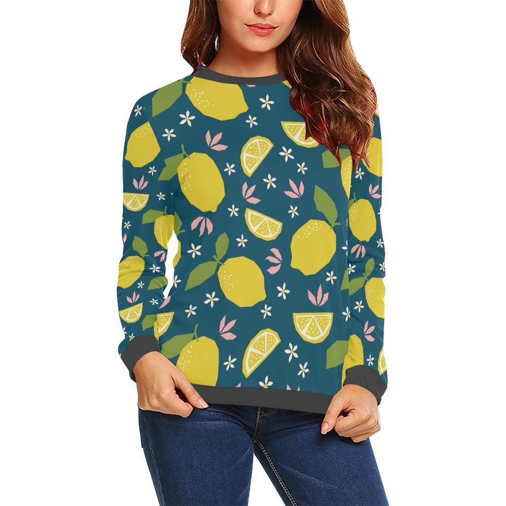 Pattern Print Lemon Women's Sweatshirt-grizzshop