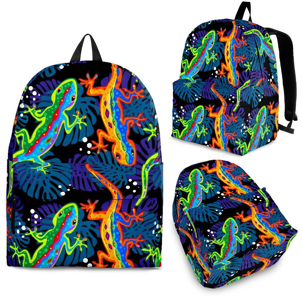 Pattern Print Lizard Backpack-grizzshop
