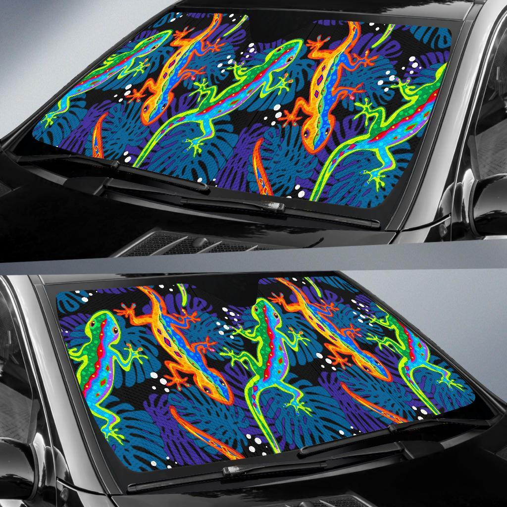 Pattern Print Lizard Car Sun Shade-grizzshop