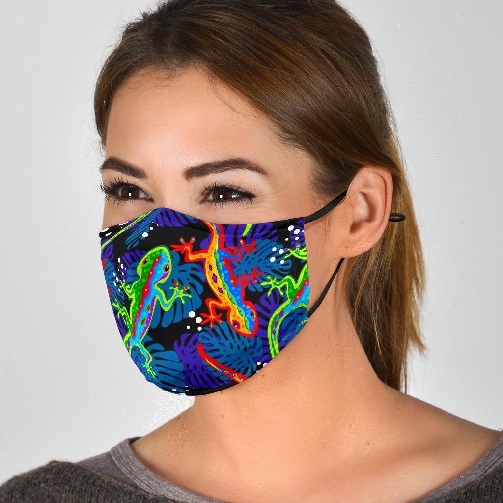 Pattern Print Lizard Face Mask-grizzshop