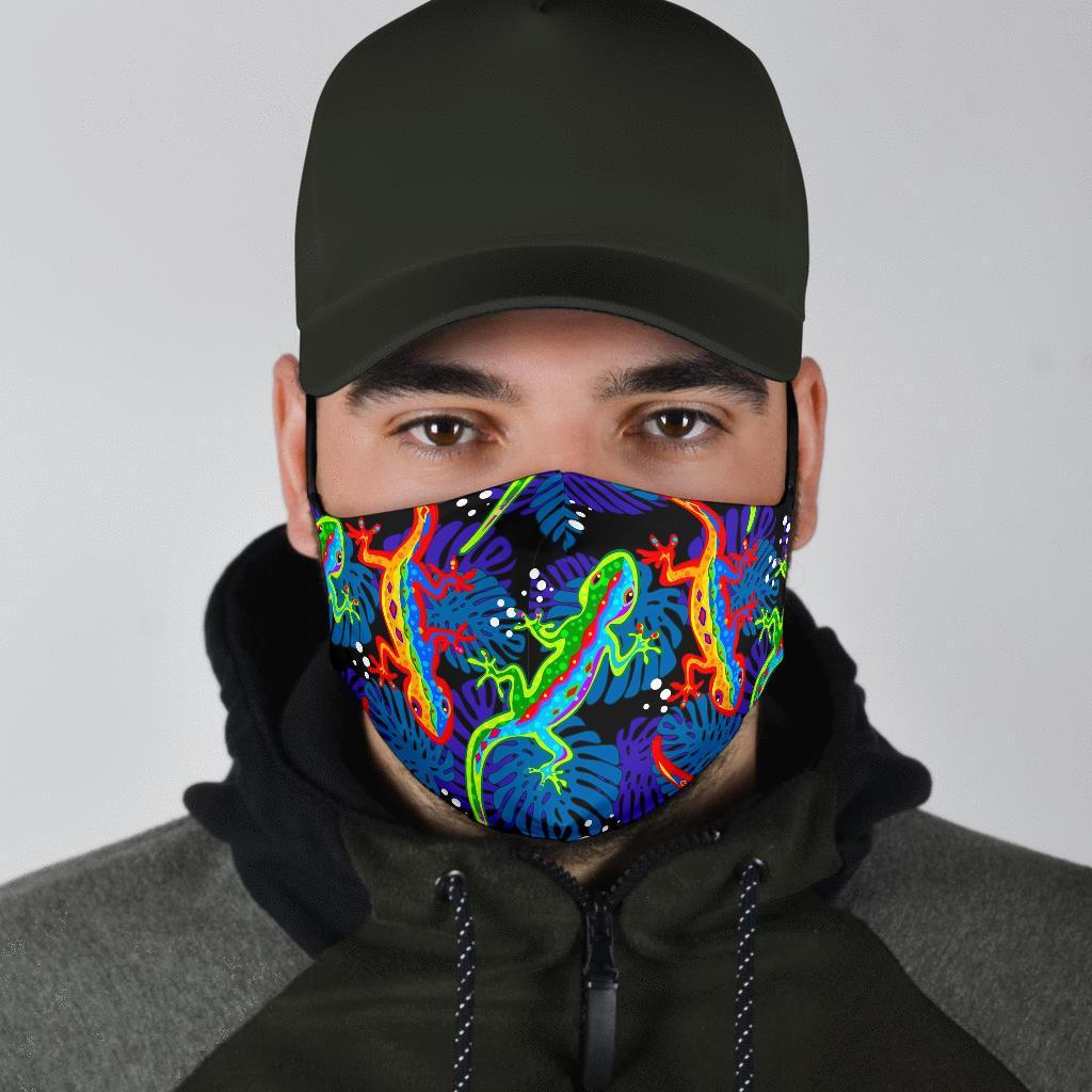 Pattern Print Lizard Face Mask-grizzshop