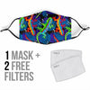 Pattern Print Lizard Face Mask-grizzshop