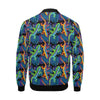 Pattern Print Lizard Men's Bomber Jacket-grizzshop