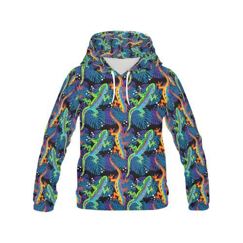 Pattern Print Lizard Women Pullover Hoodie-grizzshop