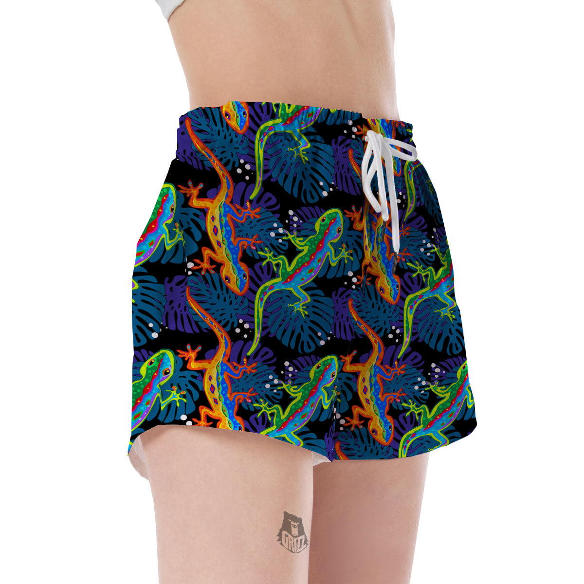 Pattern Print Lizard Women's Shorts-grizzshop