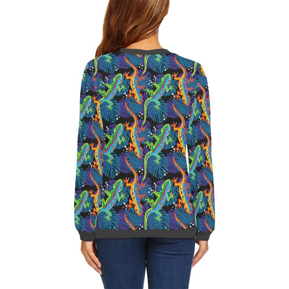 Pattern Print Lizard Women's Sweatshirt-grizzshop