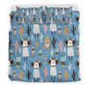 Pattern Print Llama Cactus Duvet Cover Bedding Set-grizzshop