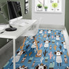 Pattern Print Llama Cactus Floor Mat-grizzshop