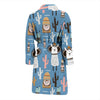 Pattern Print Llama Cactus Men Long Robe-grizzshop