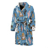 Pattern Print Llama Cactus Men Long Robe-grizzshop