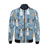 Pattern Print Llama Cactus Men's Bomber Jacket-grizzshop