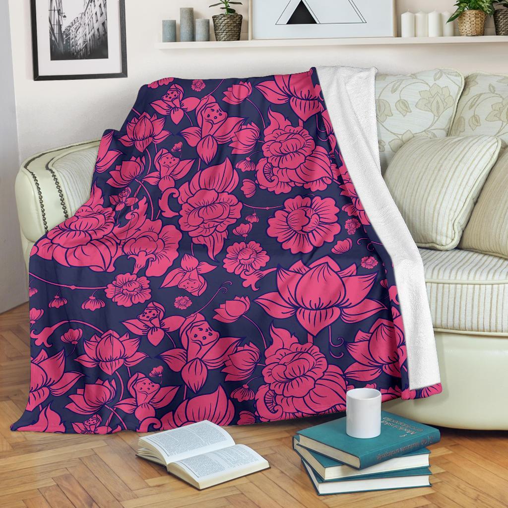 Pattern Print Lotus Blanket-grizzshop