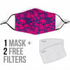 Pattern Print Lotus Face Mask-grizzshop