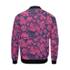 Pattern Print Lotus Men's Bomber Jacket-grizzshop