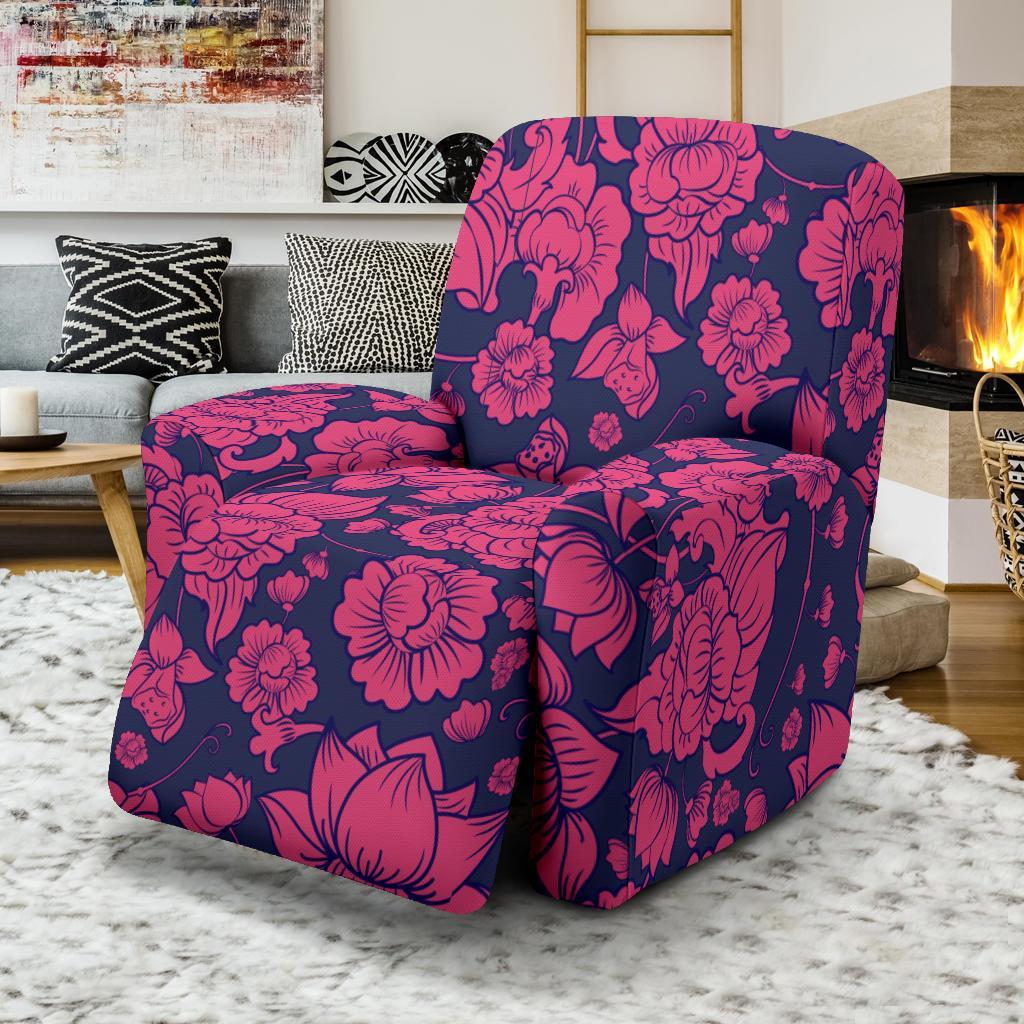 Pattern Print Lotus Recliner Cover-grizzshop