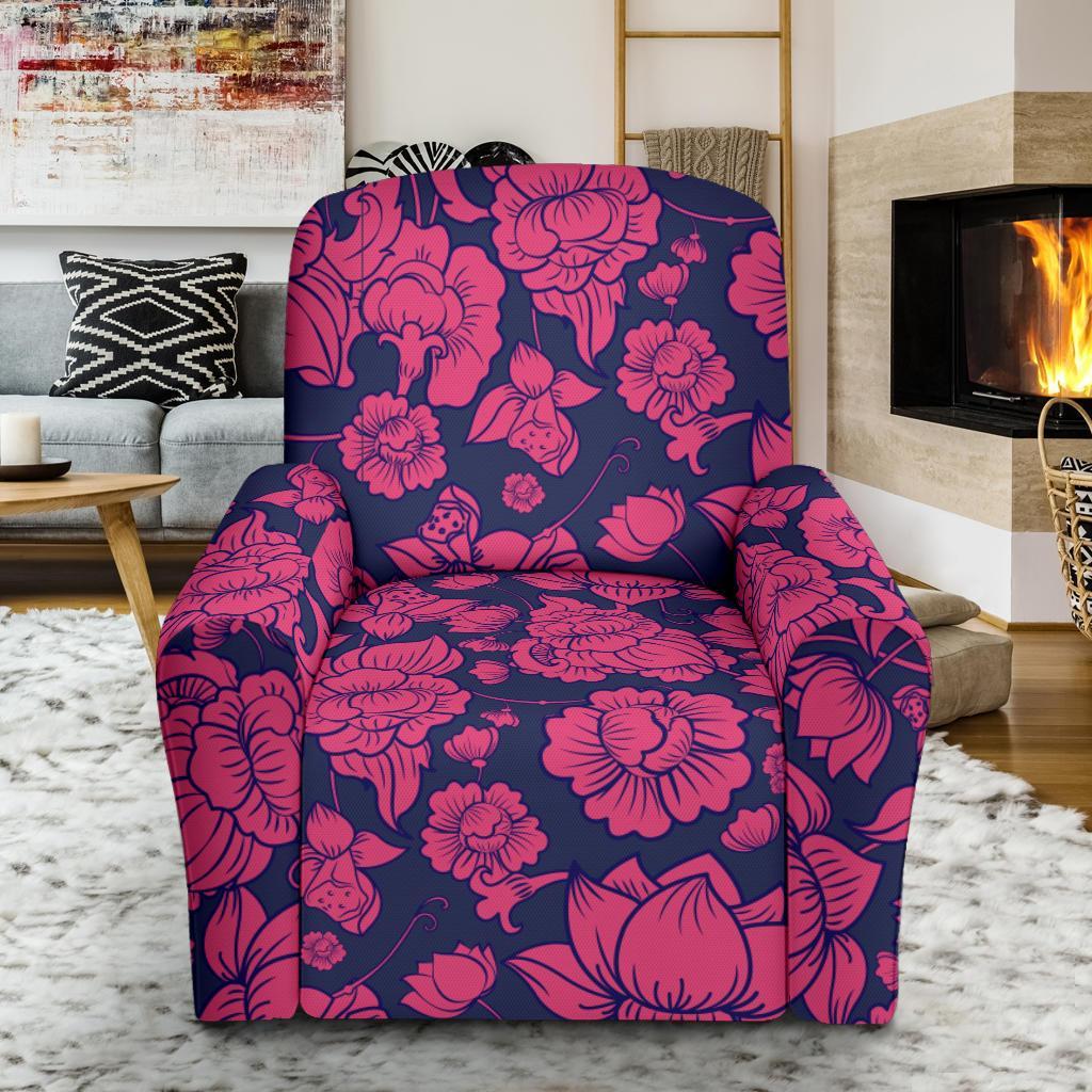 Pattern Print Lotus Recliner Cover-grizzshop