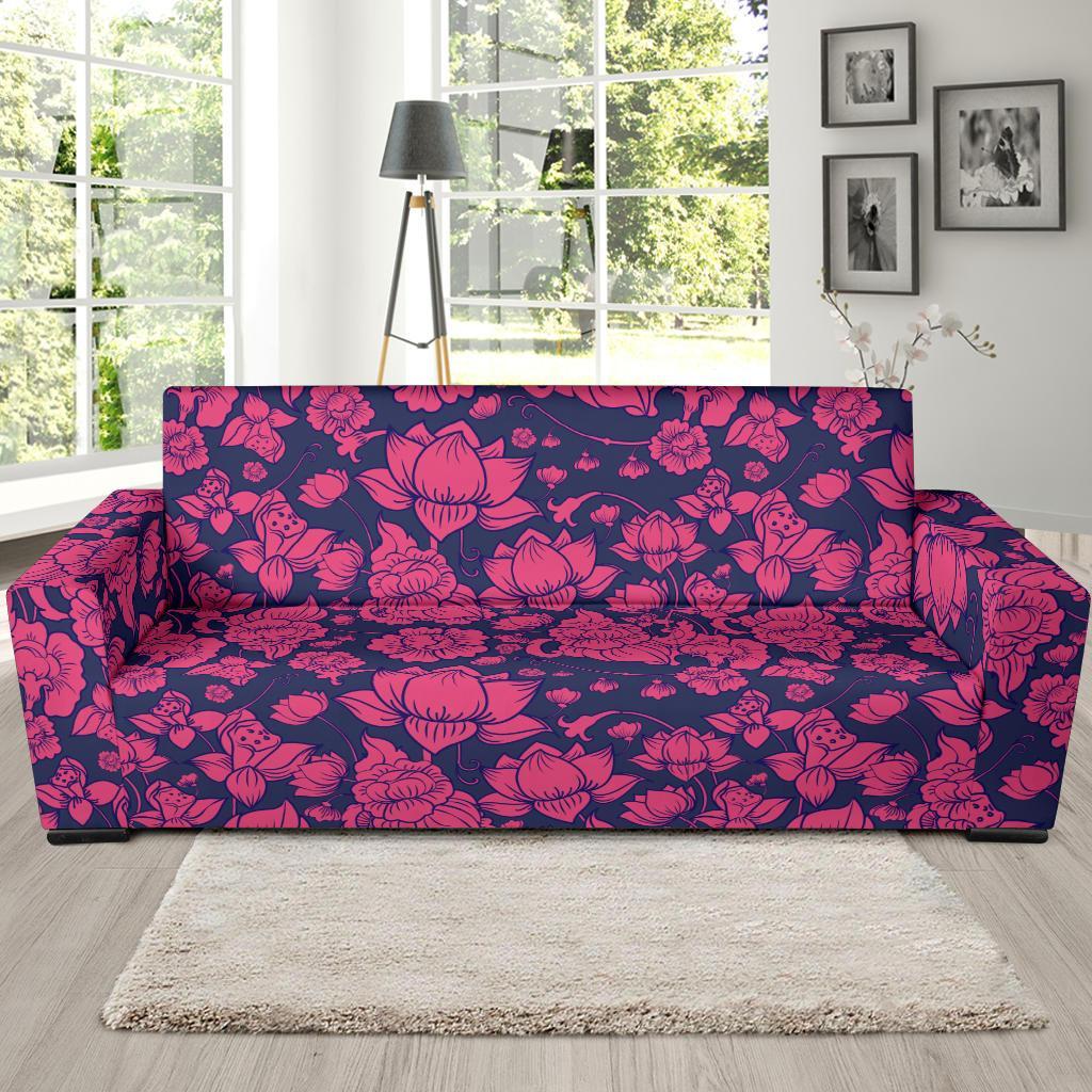 Pattern Print Lotus Sofa Covers-grizzshop