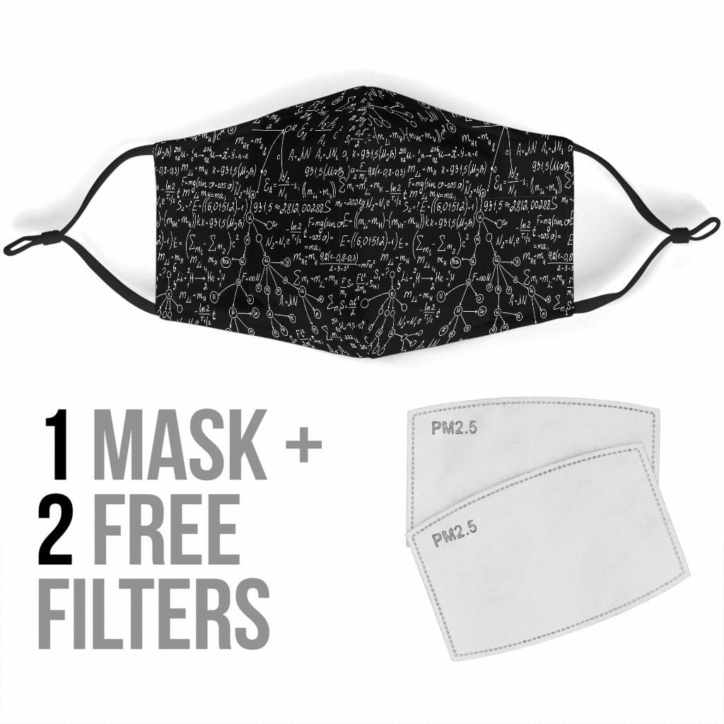 Pattern Print Math Face Mask-grizzshop