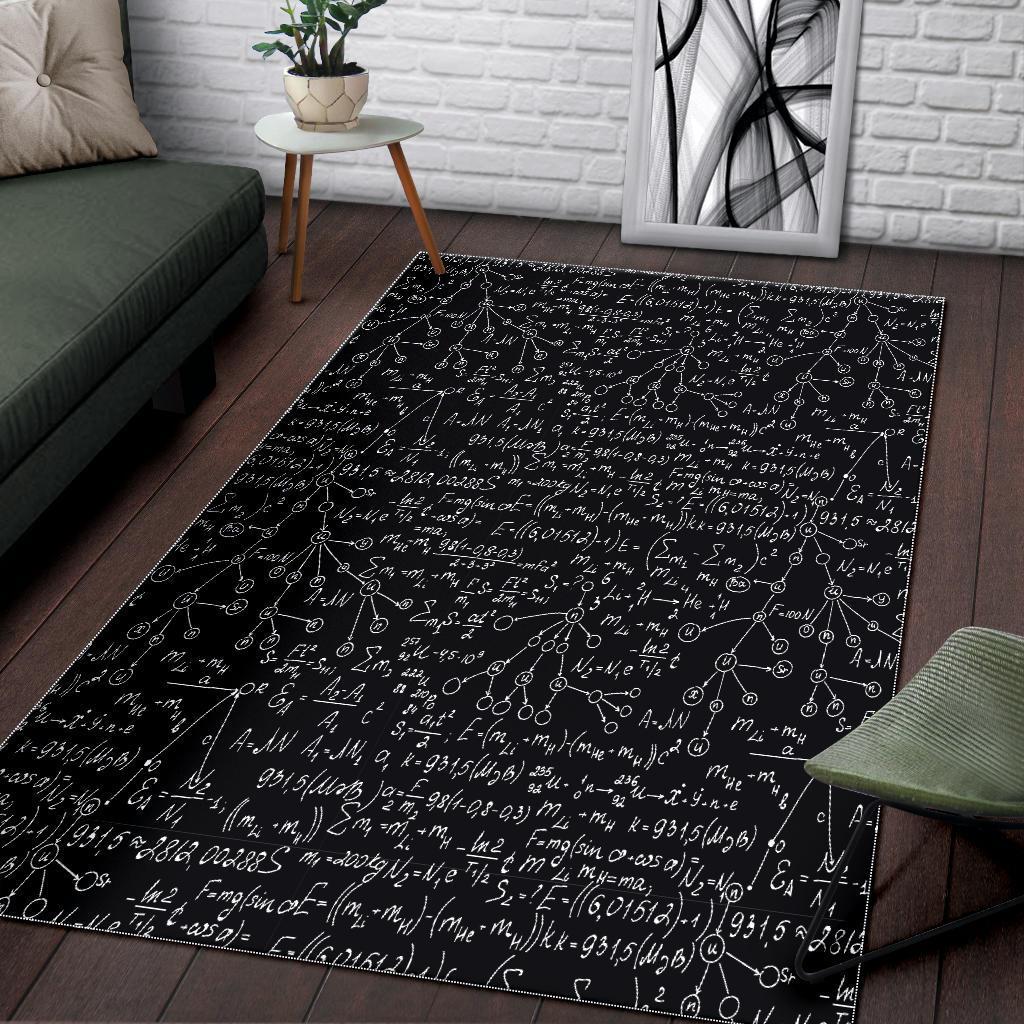 Pattern Print Math Floor Mat-grizzshop