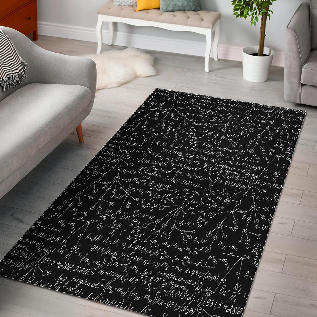 Pattern Print Math Floor Mat-grizzshop