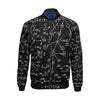 Pattern Print Math Men's Bomber Jacket-grizzshop