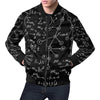 Pattern Print Math Men's Bomber Jacket-grizzshop