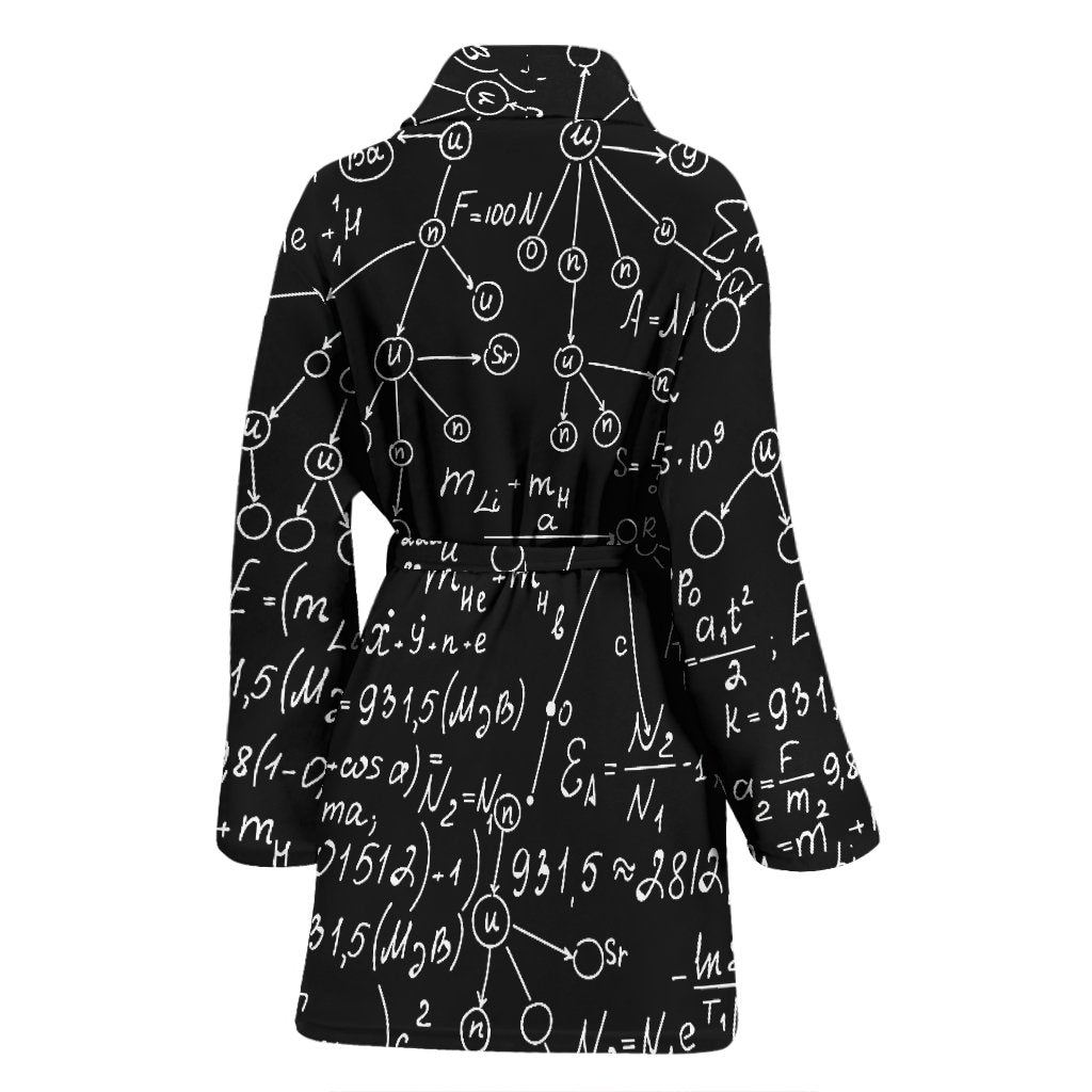 Pattern Print Math Women Long Robe-grizzshop