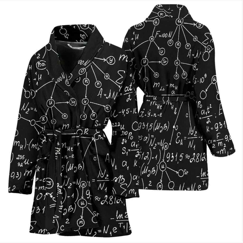 Pattern Print Math Women Long Robe-grizzshop