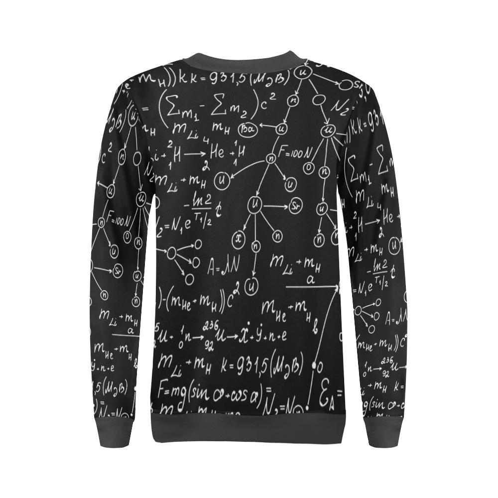 Pattern Print Math Women's Sweatshirt-grizzshop