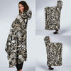 Pattern Print Mechanic Hooded Blanket-grizzshop