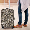 Pattern Print Mechanic Luggage Cover Protector-grizzshop