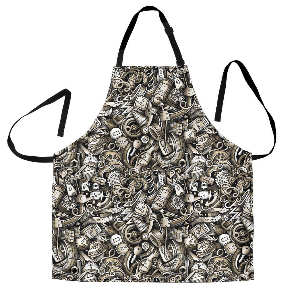 Pattern Print Mechanic Men's Apron-grizzshop