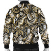 Pattern Print Mechanic Men's Bomber Jacket-grizzshop