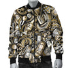 Pattern Print Mechanic Men's Bomber Jacket-grizzshop