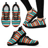 Pattern Print Mexican Blanket Baja Serape Black Sneaker Shoes For Men Women-grizzshop