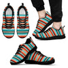 Pattern Print Mexican Blanket Baja Serape Black Sneaker Shoes For Men Women-grizzshop