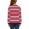 Pattern Print Mexican Serape Blanket Baja Women Crewneck Sweatshirt-grizzshop