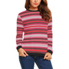 Pattern Print Mexican Serape Blanket Baja Women Crewneck Sweatshirt-grizzshop